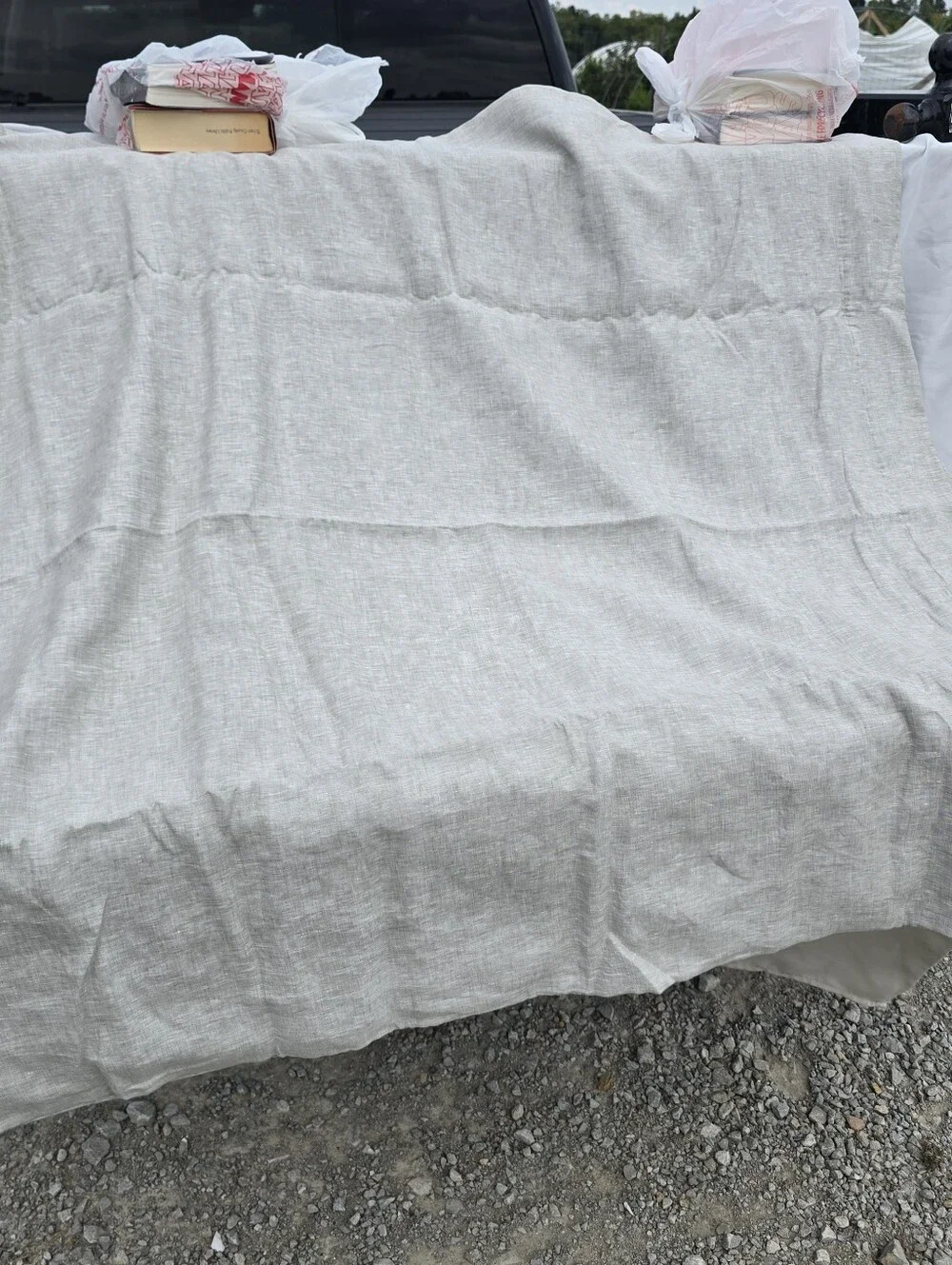 QUINCE European Linen True Blackout Curtain Sage 48x108 Single Panel